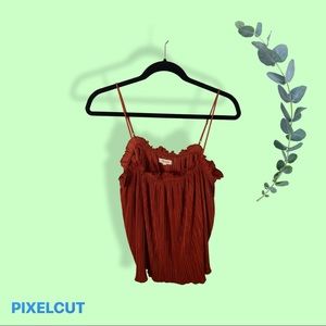 Madewell burnt Orange crop dressy shirt